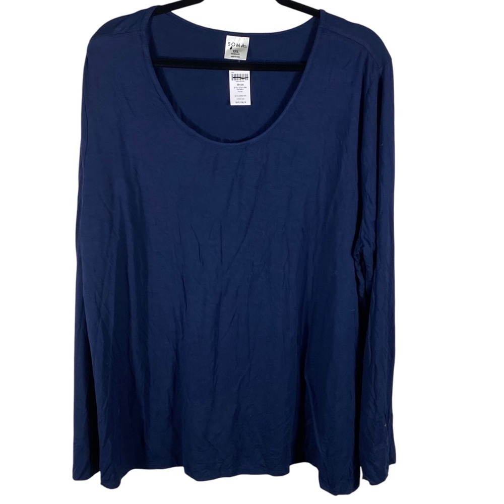 Soma Sleep Shirt Long Sleeve Dark Blue XXL NWT